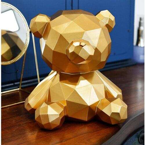 Bear Piggy Bank Resin Crafts Decoration Living Room Decoration Bear Decoration Childrens Birthday Gift Entrance Decoration