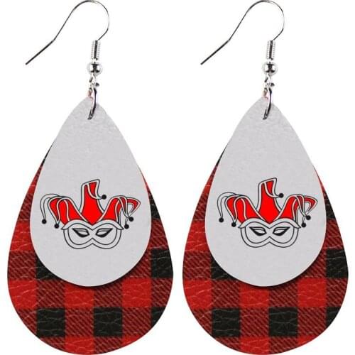 Leather Earrings For Mardi Gras Trend 2021 Stock