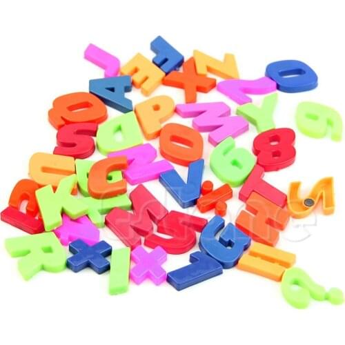Magnets Teaching Alphabet Set Of 42 Colorful Magnetic Fridge Letters & Numbers C42