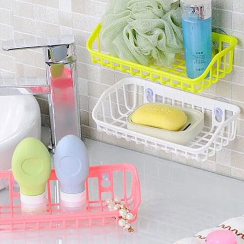Wash Multifunctional Suction Cup Dishwashing Sponge Holder Hanging Storage Rack Drain Rack Sink Shelf Kitchen Accessories Tool