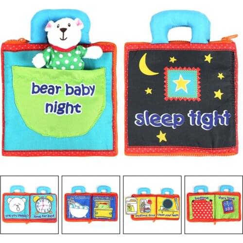3D Animal Cognition Infant Newborn Baby Soft Fabric Cloth Book Learning Educational Toys For Kids Baby Books 0-12 month