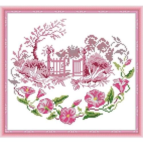 Morning Glory Garden cross stitch kit aida 14ct 11ct count print canvas cross stitches needlework embroidery DIY handmade