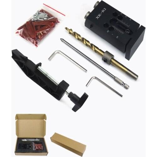New Woodworking Oblique Hole Puncher Locator Woodworking Pocket Hole Jig Kit with 9.5mmDrilling Bit Screwdriver Wrench & Accesso