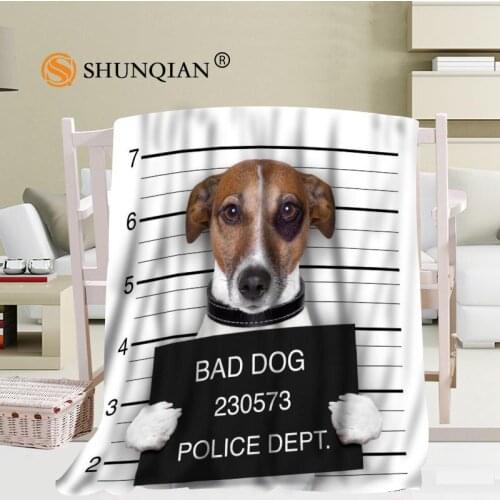 Custom Cute dog blanket Flannel Falafel Fabric 56x80inch 50X60inch 40X50inch Sofa Bed Throw Blanket Kid Adult Warm Blanket