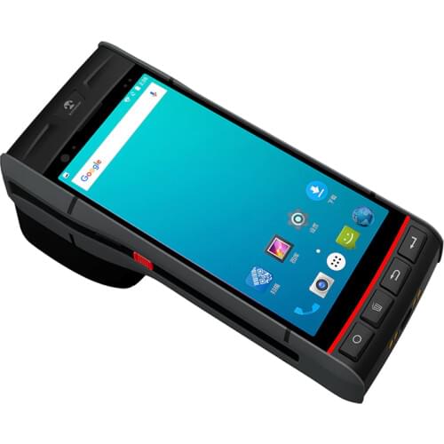 Handheld Pos Terminal Mobile Smart POS with Built-in Label Sticker and Thermal Printer Android 8.1 PDA with Barcode Scanner