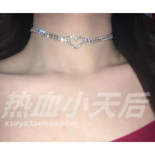 Hand-Made Rhinestone Blingbling Lovely Super Flash Chain Necklace Necklace Chain