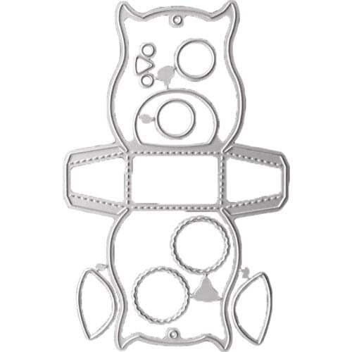 Owl Box Metal Cutting Dies Stencil Scrapbooking DIY Album Stamp Paper Embossing H58C