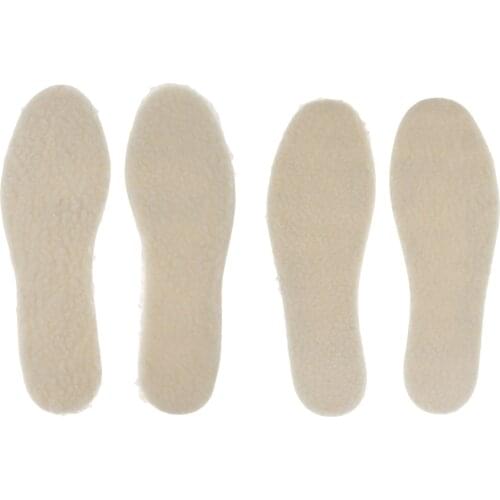 2 Pairs Fleece Warm Shoe Insoles Winter Thermal Boot Inserts Pads Kids Adult