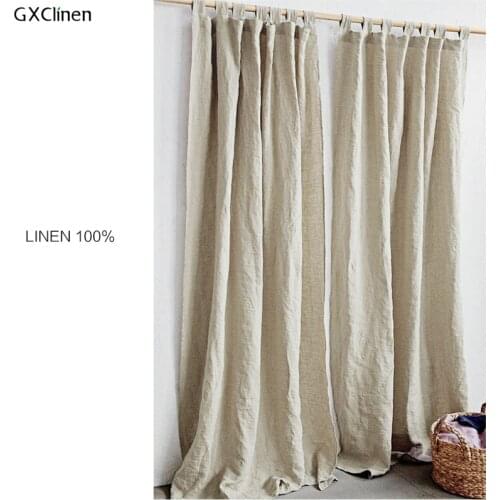 Japanese Natural Linen Curtain Balcony Bedroom Living Room Window Flax Curtain Custom Curtains Home Decoration