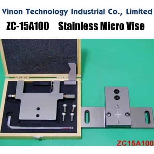 ZC-15A100 Stainless Steel Wire Cut Micro Vise Parts (can hold round-workpiece 100mm, square-workpiece 0-100mm) Precision Vises