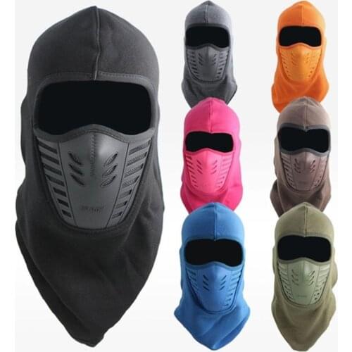 Winter Outdoor Cycling Hood Unisex Dust Activated Carbon Thick Fleece Hat Windproof Hat Hood Face Warmer Thermal