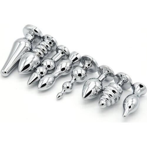 1 PCS Electric Shock Men Massager Sex Toys for Women Vaginal Electric Stimulus Medical Toys Accessory:Metal Anal Plug