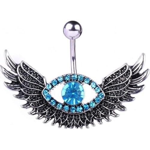 1PC Feather Navel Piercing Belly Button Rings 316L Stainless Steel Body Piercing Jewelry Women Ring Piercing Ombligo Jewelry