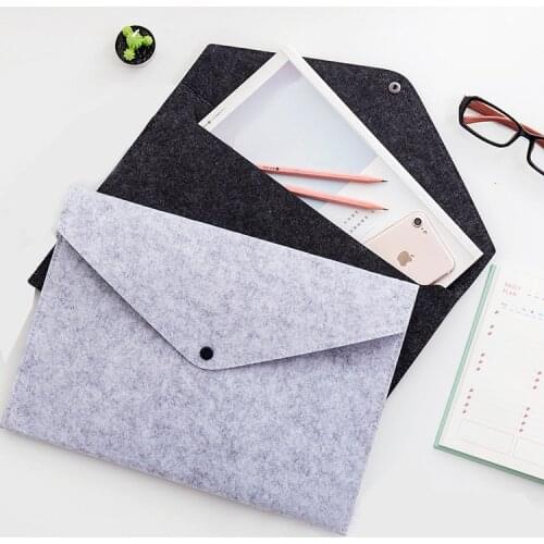 1PC Simple A4 Big Capacity Document Bag pad Business Briefcase File Folders Chemical Felt Filing Products 5colors