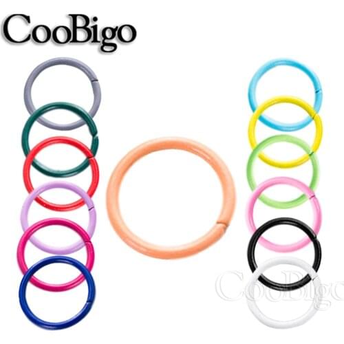 100pcs 10mm Colorful Close Keyring Metal Connecting Ring Hanging Circle Key Unisex Keychain Iron Keyfob DIY Jewelry Accessories