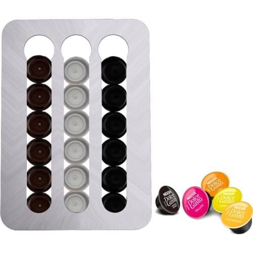 18pcs Dolce Gusto Coffee Pod Capsules Holder Storage Drawer For Nespresso Coffee Podcast Storage Rack Organizer Set