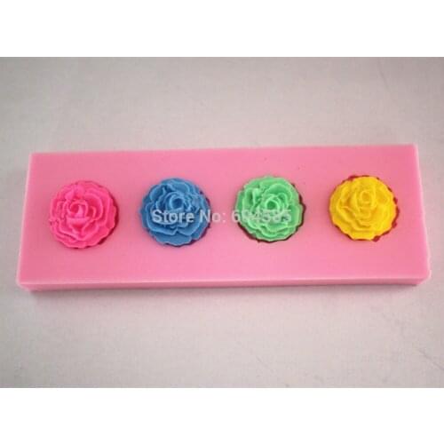 4 rose flower scake molds soap chocolate mould for the kitchen baking clay mold