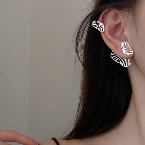 925 Sterling Silver Hollow Butterfly Piercing Stud Earring For Women Girls Party Jewelry Pendientes Accessories eh1358