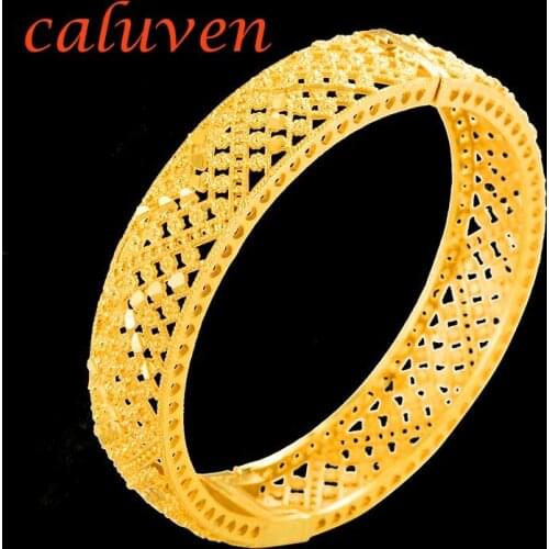Africa Arab Jewelry for Birthday Gift Gold Color Dubai Bride Wedding Bracelet Ethiopian Bangle Bracelets for Women CEO35
