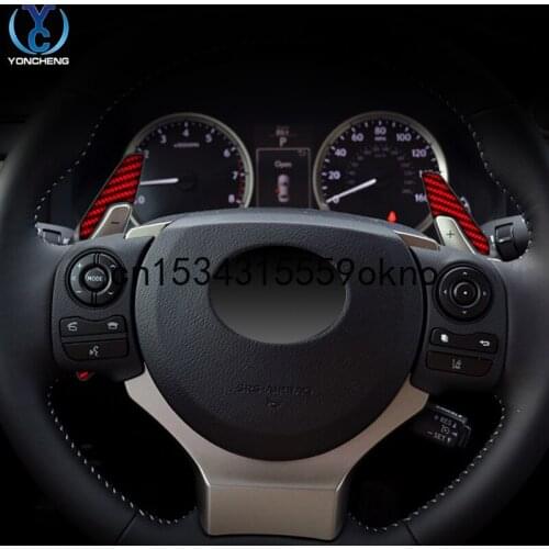 For Lexus IS NX200T RC F IS300 IS250 IS300 Carbon Fiber Steering Wheel Shift Paddles Car Accessories