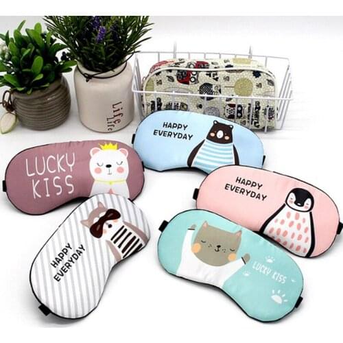 Cotton Cut Cartoon Eye Cover Sleeping Mask Creative Funny Eyepatch Sleep Mask Travel Relax Eye Band Sleeping Aid Kids Blindfold