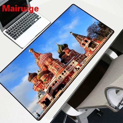 Mairuige Gaming Mouse Pad Russian Castle Computer Notebook Office Mousepad Non-slip Gaming Desk Mat Wireless Charging Mouse Pad