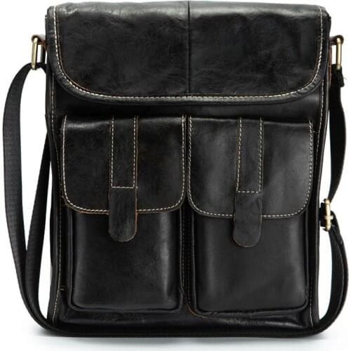 Famous Classic design Genuine leather mens diagonal bag Explosive top layer cowhide wear-resistant mens briefcase shoulder bag