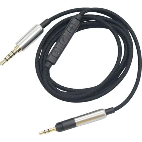 Headphones Headset Replacement Cable with Remote & Mic for ATH-M50X ATH-M40X