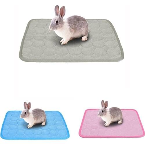 Summer Cooling Mat for Rabbit Washable Bunny Bed Bed Mat Guinea Pig Cage Liner Hamster Pee Pad