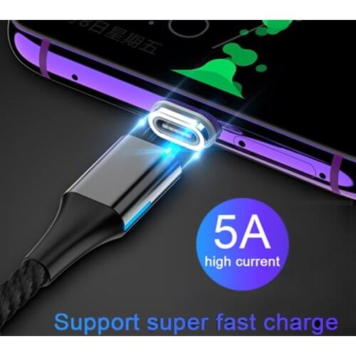 Robotsky 5A Magnetic USB Cable Micro Usb Type C Super Fast Charging Phone Usb C Cable For Huawei Xiaomi USB Cord Fast Charge