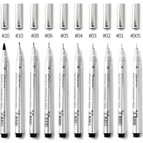Brand STA Needle Pen Finliner Graphic design 005 01 02 03 05 06 08 1 2 Drawing Micron Pen Fineline Pen Supplies
