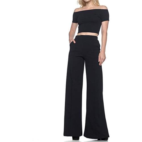 Fashion Women Pants High Waist dress pants Office Lady Plus Size Loose Wide Leg Flare Pants Solid color Business Trousers