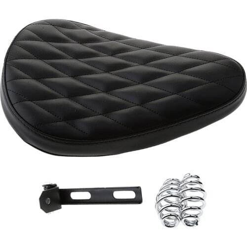 Motorcycle 3" Spring Solo Diamond Seat For Yamaha Kawasaki
