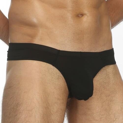 Pinky Senson Thongs G Strings Sexy Gay Men Underwear Ice Silk Briefs Mens Bikini See Through T Back Thong Tanga Panties S19XTH