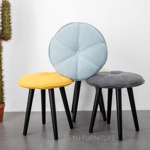 Modern Design Upholstered soft cover ottoman low stool, shoes changing stool, kids stool, living room fashion make up stool 1PC