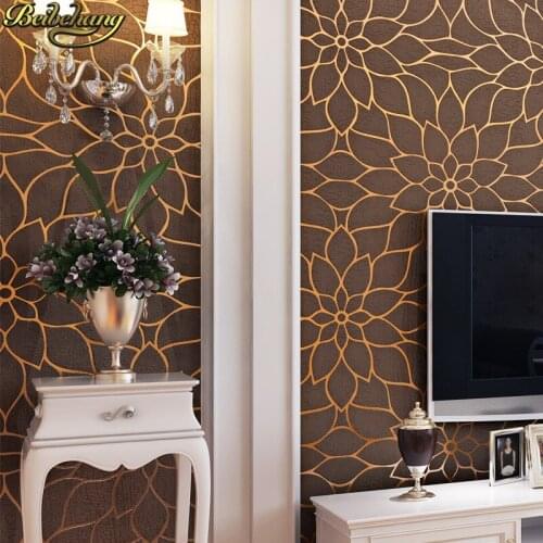 Beibehang Modern Deer skin floral flowers papel de parede 3D wallpaper for Living room bedroom wall paper roll papel flooring