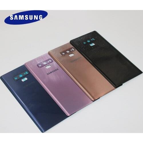 Original SAMSUNG Note 9 Back Battery Cover Door Rear Glass Housing Case For Galaxy Note9 N960 N960F N9600 SM-N9600 + Camera Lens