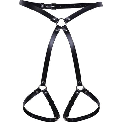 Harness For Women Garter Belt Lingerie Belts Stockings Body Buttocks Bondage Leather Leg Harness Belts Suspender Sexy