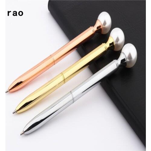 Luxury quality Large pearl Ballpoint Pens For School Stationery Office Supplies