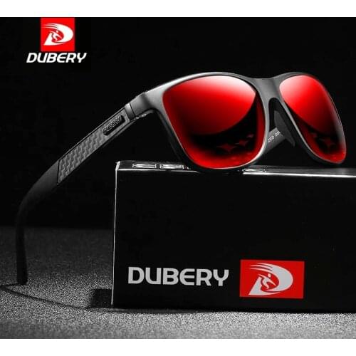 DUBERY Fashion Polarized Sunglasses Men Driveing Travel Square Sun Glasses Male Super light Eyeglasses Frame UV400 Goggles N36