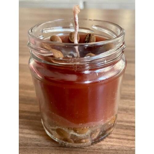 Jar Candle, Coffee Design and Flavored, Home Decoration Item, Gift