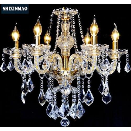SHIXNIMAO LED Crystal Chandelier Home For Living Dining Room Lamp Indoor Modern Chandelier Lustre Crystal Light 110V-240V
