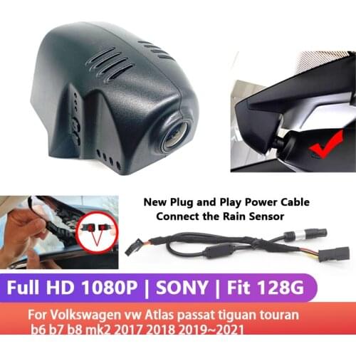Hidden 1080P Wifi car dvr dash cam Car Camera for Volkswagen vw Atlas passat tiguan touran b6 b7 b8 mk2 2017 2018 2019~2021