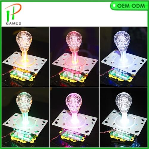 Colorful LED Glitter Lighted Illuminated Joystick Arcade Stick Beautiful Coin Operated Game Machine Parts Accessory