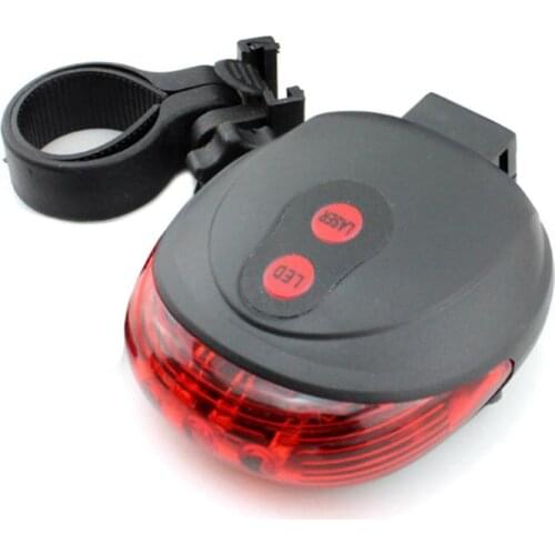 Bike Tail Light Mountain Bicycle Bike Cycle Rear Tail Warning Lamp 5 LED Light Flash Mode