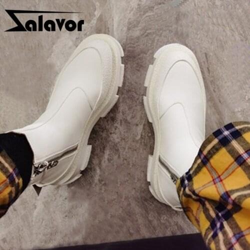 Zalavor Ins Fashion Ankle Boots For Women 2021 Platform Winter Shoes WomanS High Heel Short Boot Lady Footwear Size 34-42