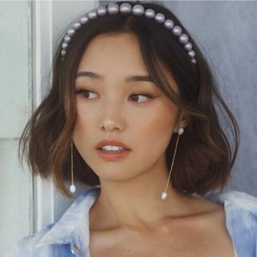 Gold Metal Hairbands For Women Hair Accessories Designer Band Hoops Bow Wedding Pearl Headband Metal Bridal Headwear Bands Clip