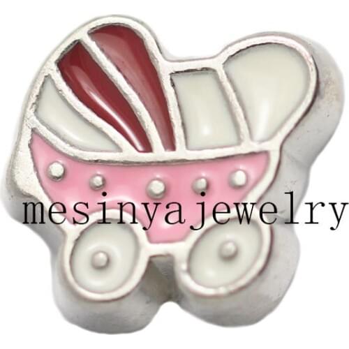 10pcs baby carriage floating charms for glass locket Min amount $15 per order mixed items,FC-034