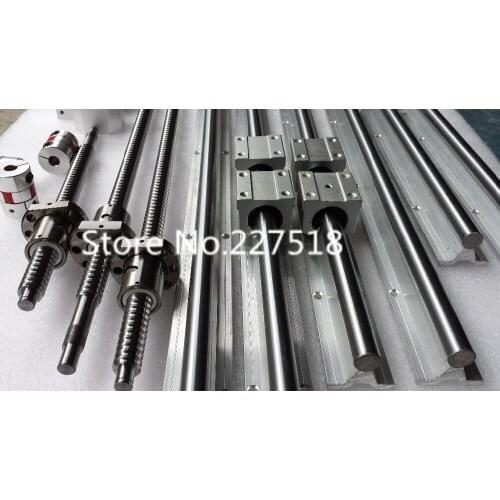 6 sets linear rail SBR16 L350/650/1000mm+SFU1605-350/750/1050mm ball screw+3 BK12/BF12+3 Coupling/couple