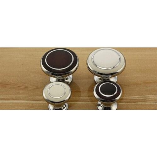6PCS Knob Modern Style Zinc Alloy White And Red Single Hole